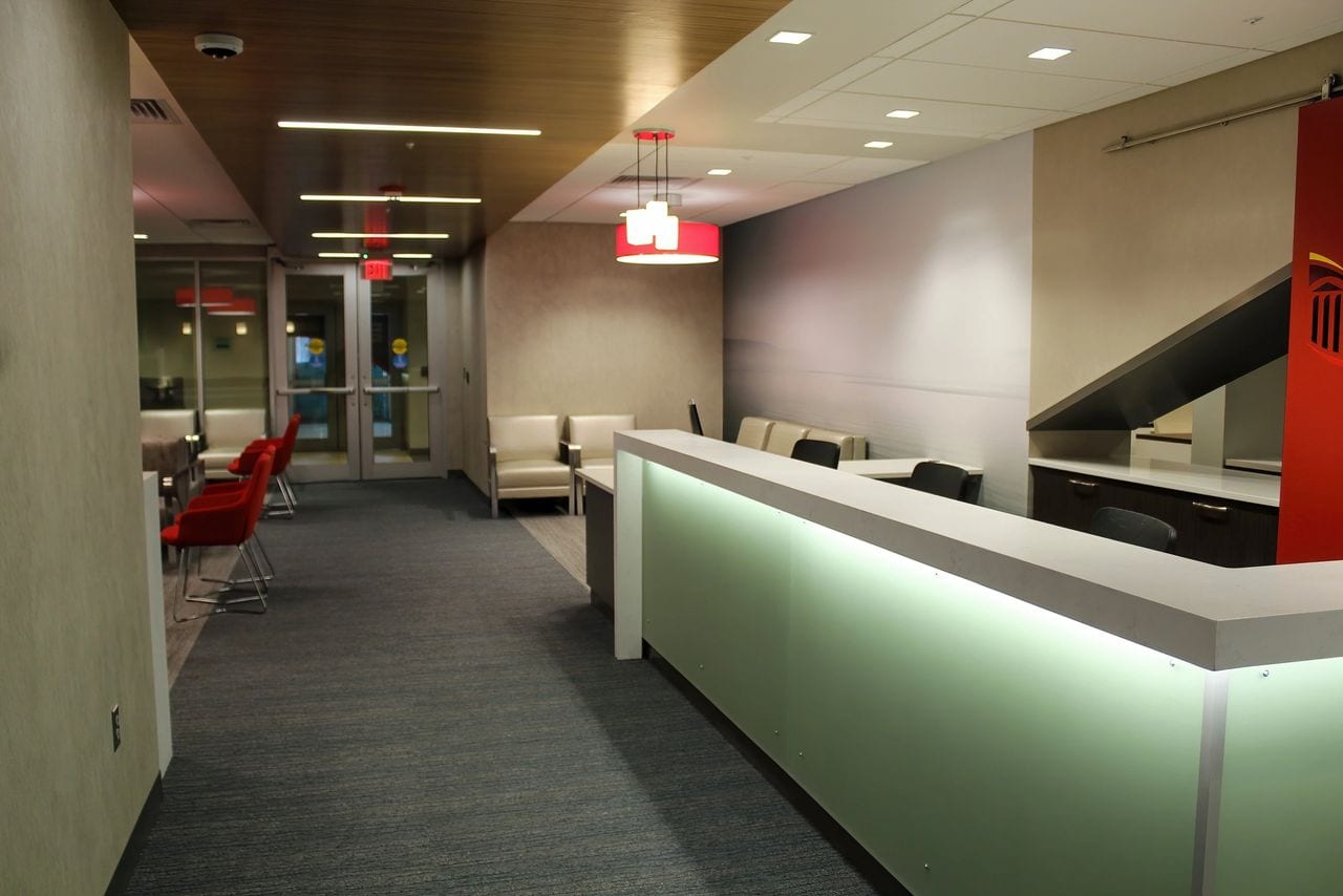 reception area with modern design