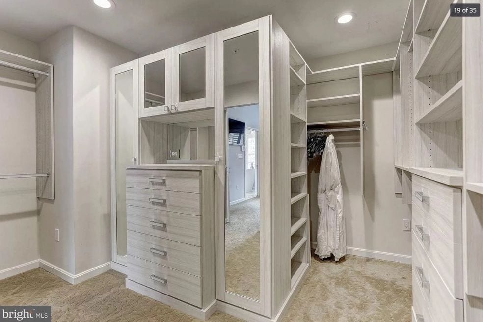 closet with white wood
